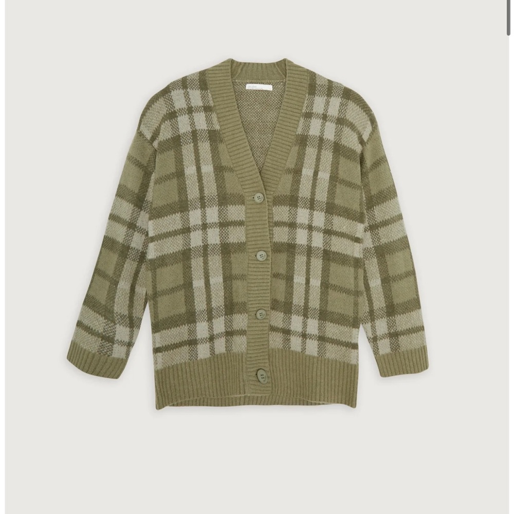 OAK + FORT | Plaid Cardigan - Picture 2 of 5